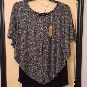 Alyx Women's 2x Short-Sleeve Grey Blouse